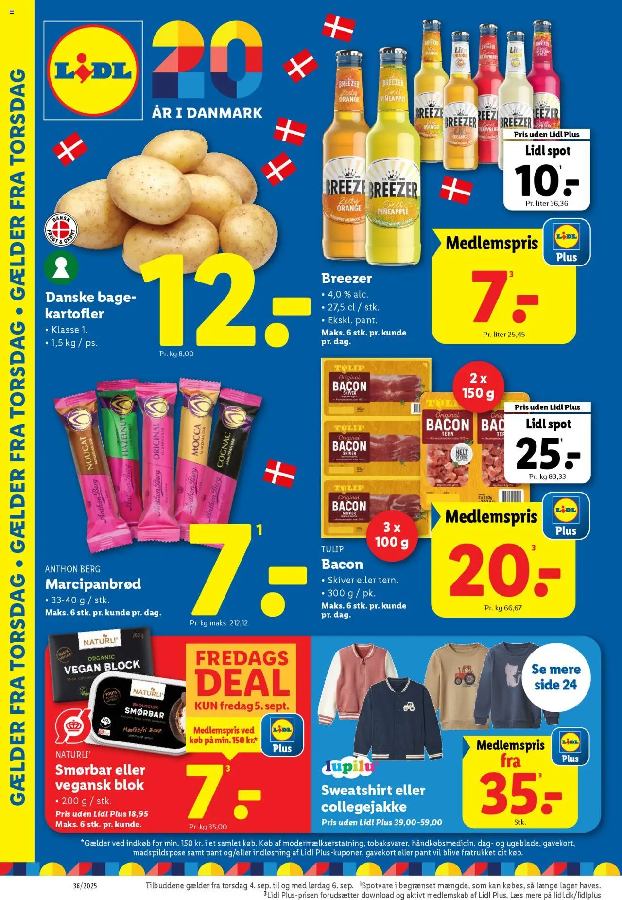 Lidl tilbudsavis gyldig fra 04/09/2025 - side 1 - Mango, Kartofler, Bacon, Nougat, Søm, Marcipanbrød