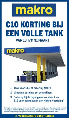 Voorbeeld van Makro folder - Tank actie van winkel Makro geldig vanaf 13-03-2026