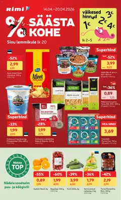 Rimi kliendilehe eelvaade alates 14.04.2026