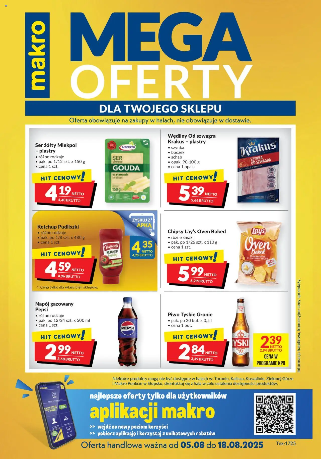 Makro Mega oferty dla Twojego Sklepu - oferta z alkoholem od 05.08.2025 - Nowa Gazetka - Numer strony 1
