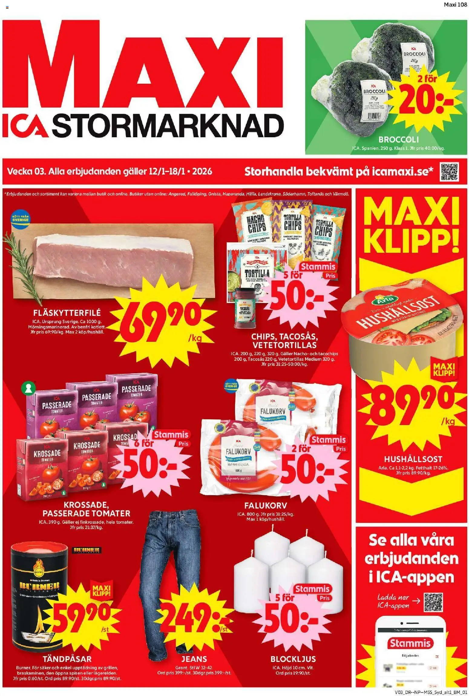 Förhandsgranska reklamblad Löddeköpinge från butik ICA Maxi gäller från 12/01/2026