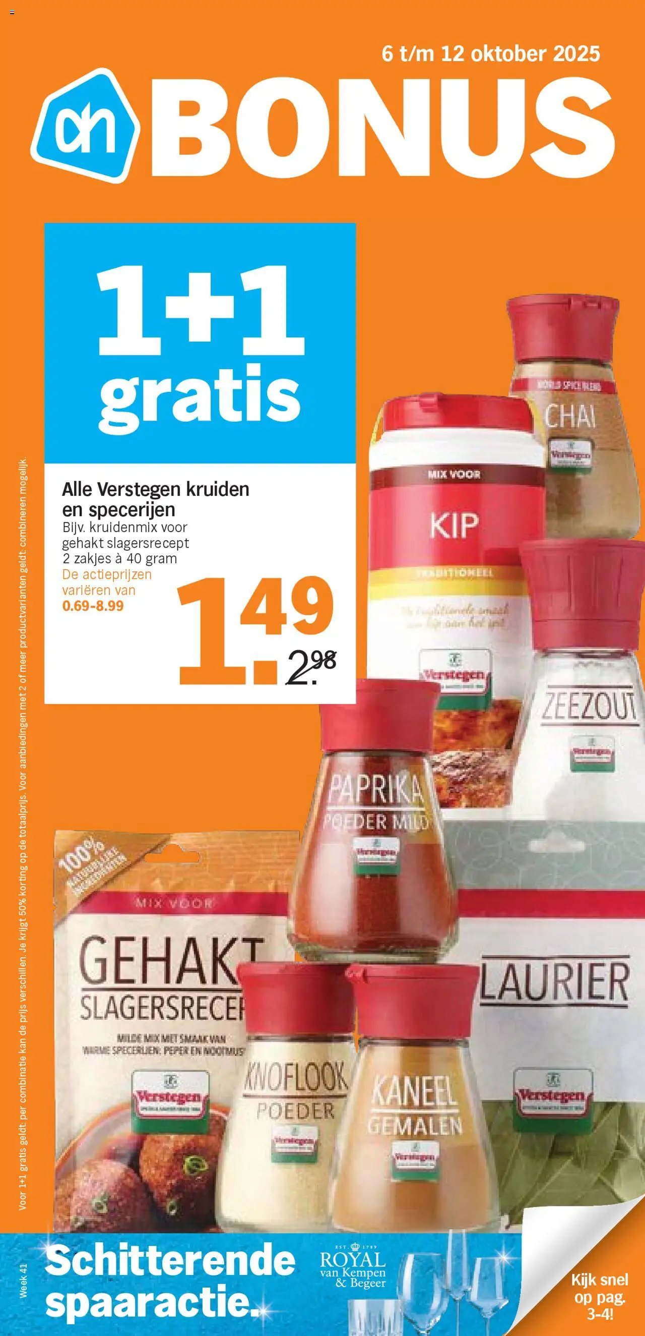Voorbeeld van Folder week 41 van winkel Albert Heijn geldig vanaf 06-10-2025 - Paprika, Zeezout, Kan, Kaneel, Knoflook, Gehakt, Peper, Poeder