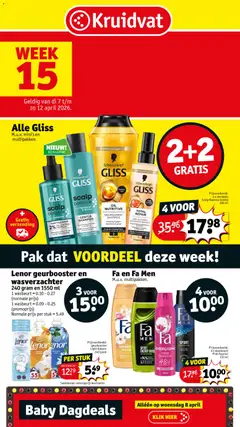 Prévisualisation de Kruidvat Folder week 15 du magasin Kruidvat formulaire valide 07/04/2026