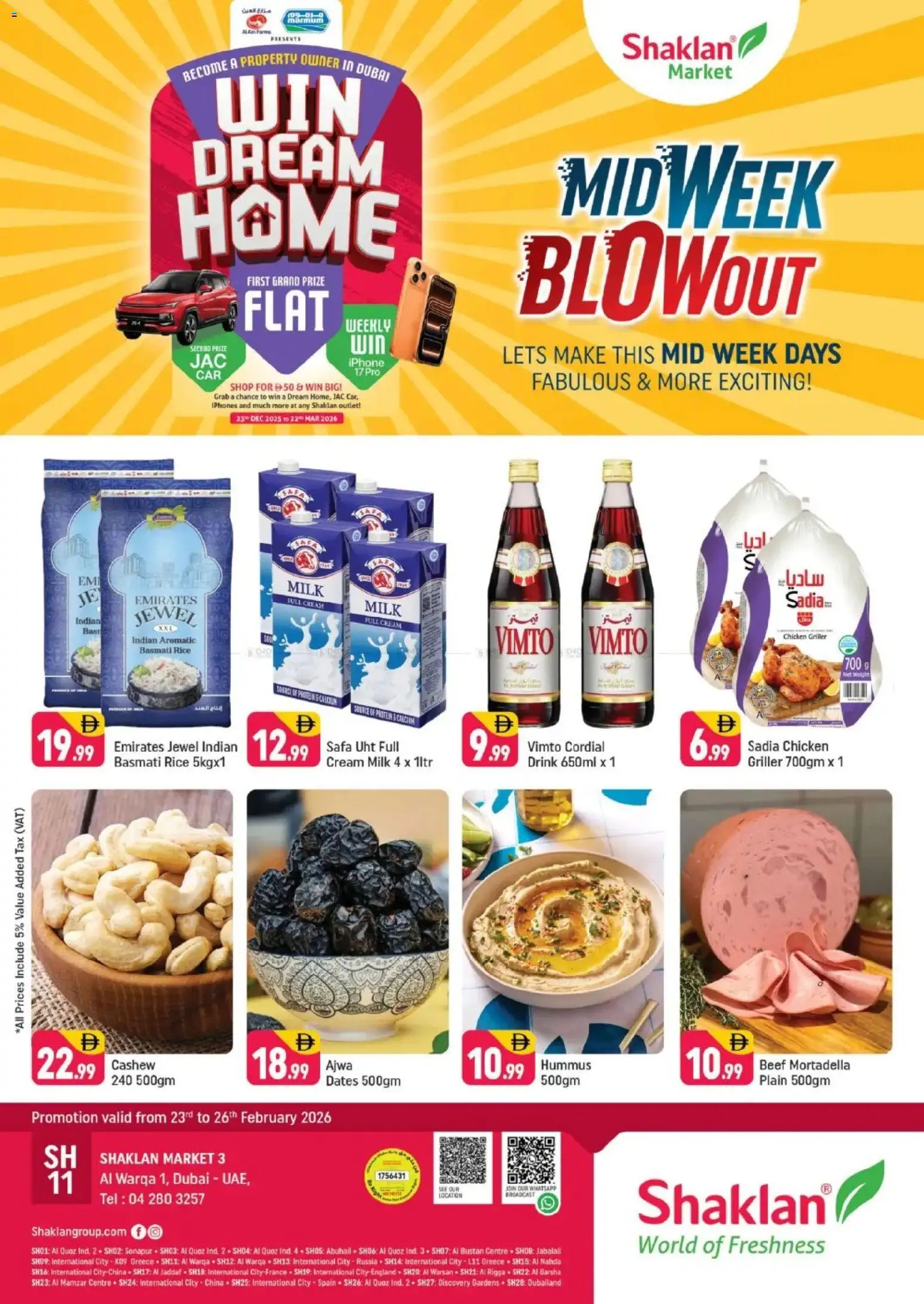 Preview of the catalogue Midweek Blow Out - Shaklan Market 3, Al Warqa 1 of store Shaklan valid from 23 Feb, 2026