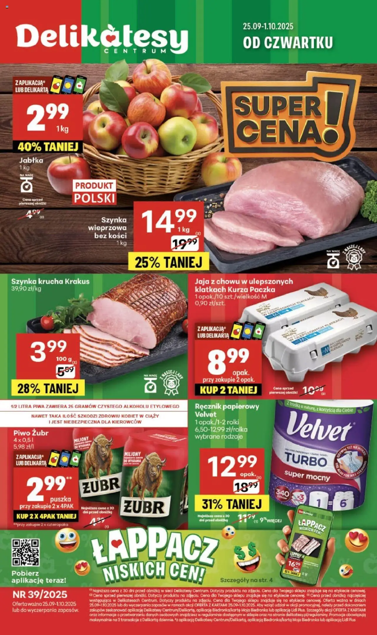 Delikatesy Centrum gazetka 25.09.2025 - Nowa gazetka promocyjna - Numer strony 1
