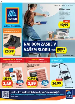 Pregled letka Katalog trgovine Hofer SI vrijedi od 18.09.2025