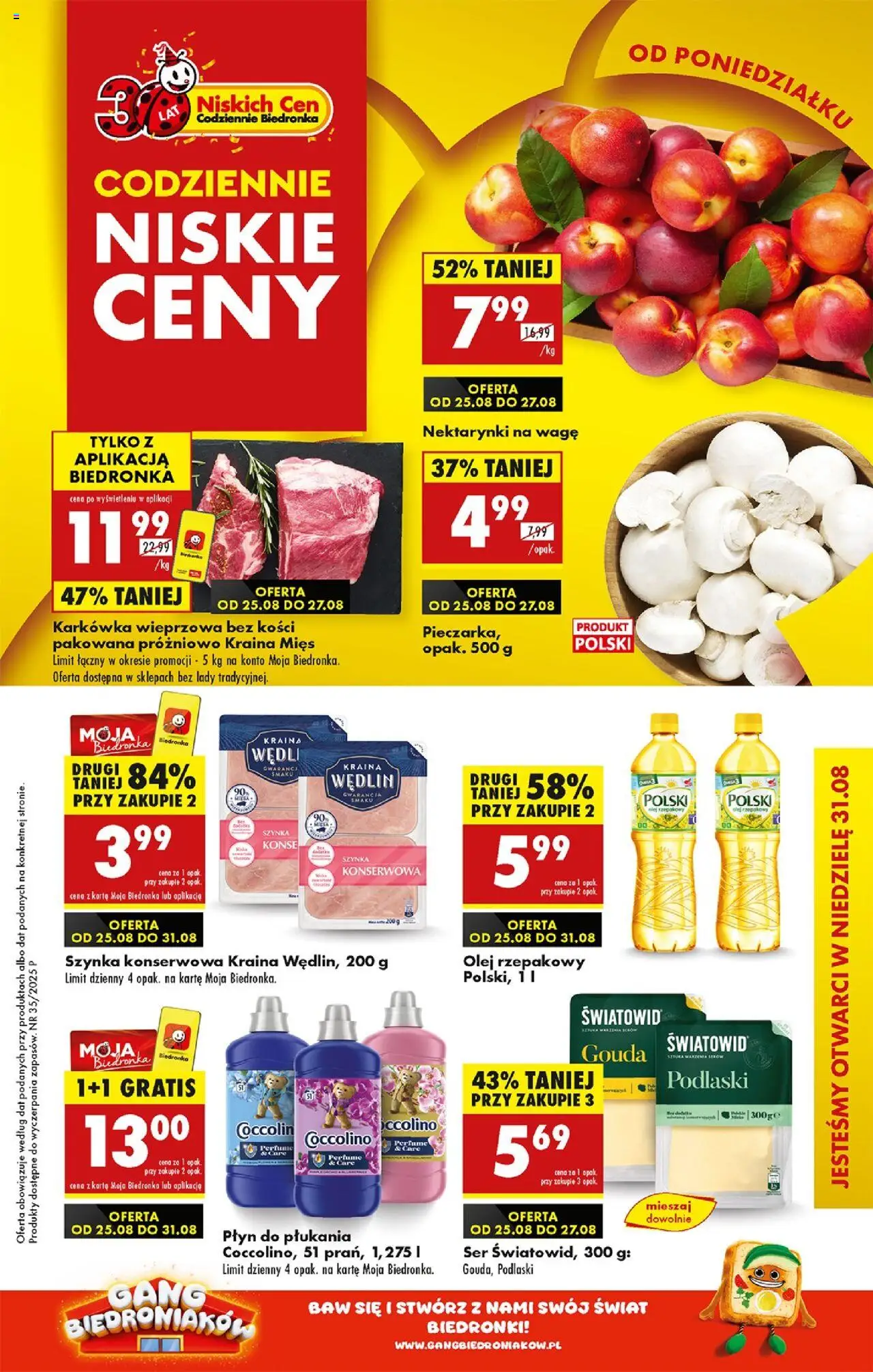 Biedronka gazetka promocyjna 25.08.2025 - "Nowa gazetka" - Numer strony 1