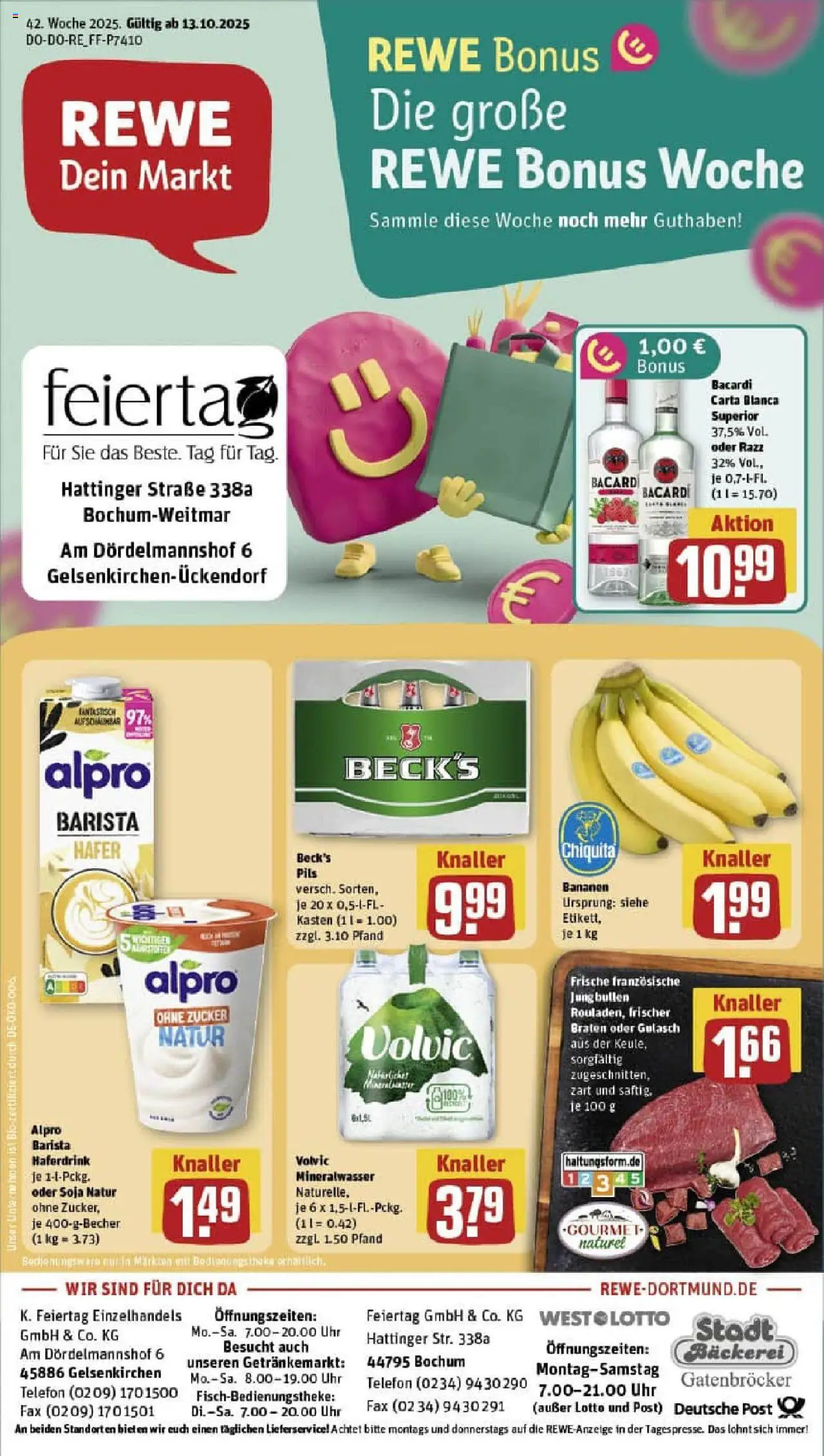 REWE Prospekt ab 13.10.2025 nächste Woche - Prospekt Bochum	