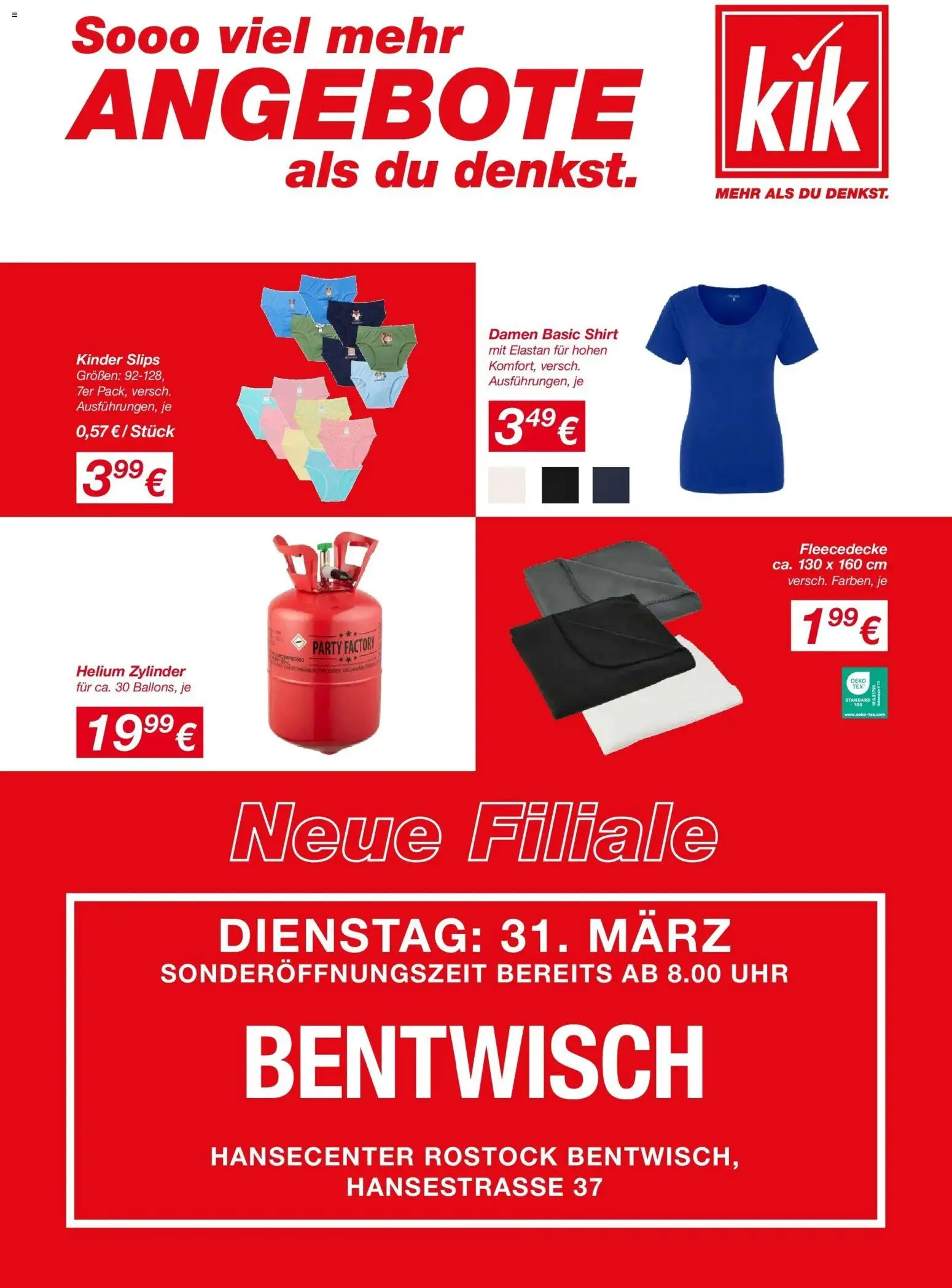 Vorschau von dem Prospekt des Geschäftes Kik, gültig ab dem 31.03.2026