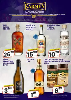 Náhľad KARMEN CBA letáku platného od 17.11.2025