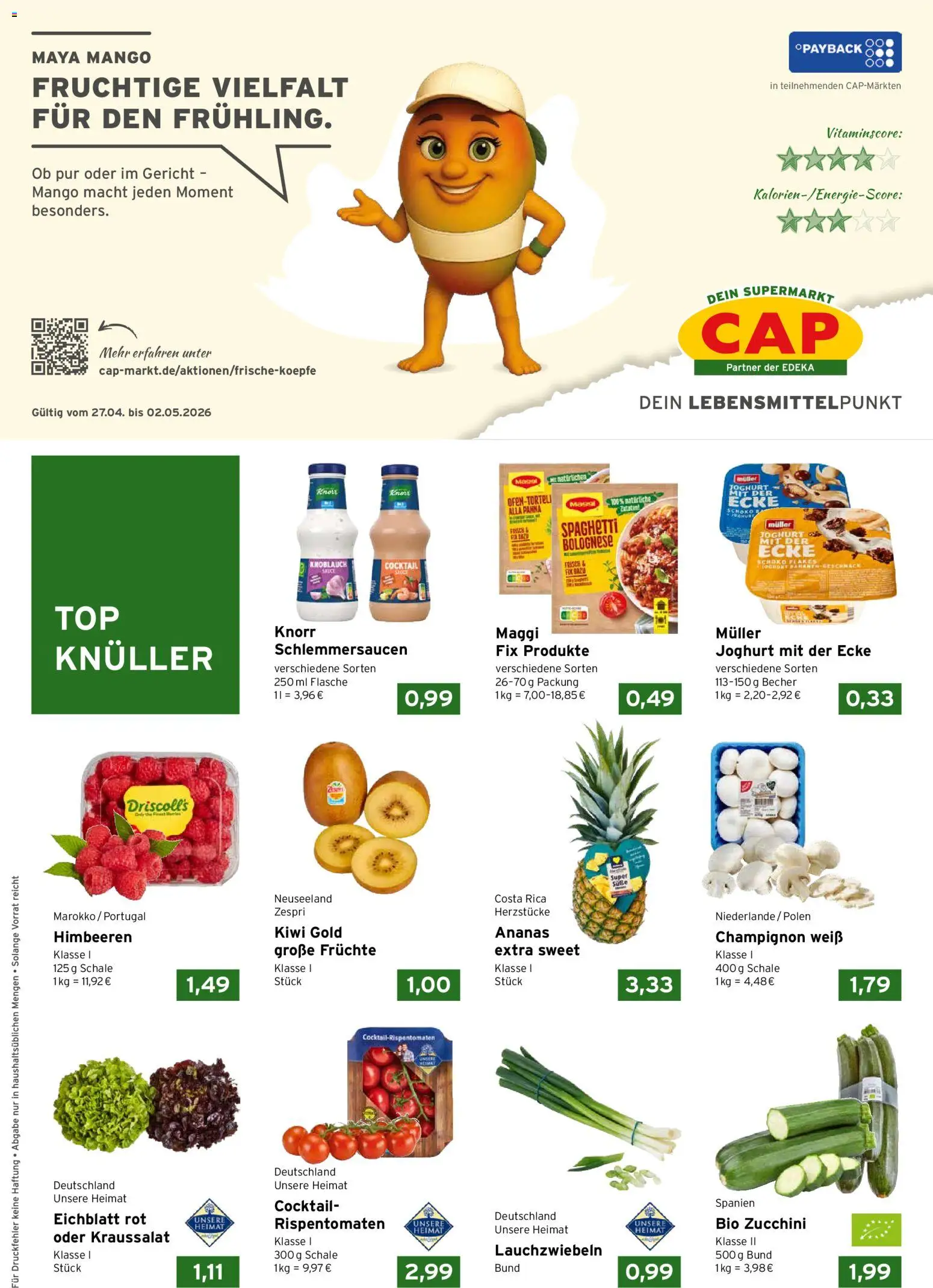 Vorschau von dem Prospekt des Geschäftes CAP Markt, gültig ab dem 27.04.2026