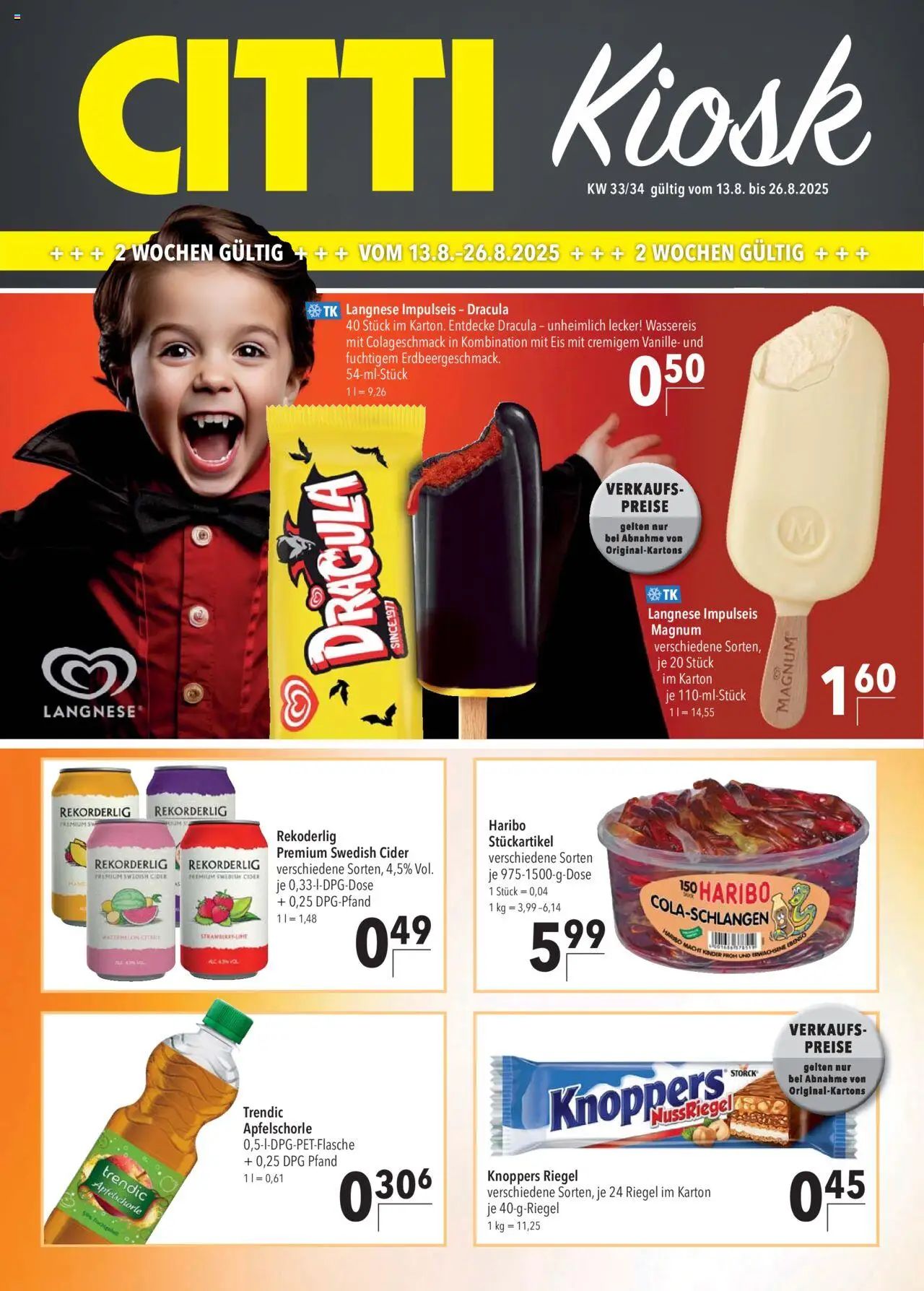 CITTI Markt Kioskwerbung (vom 13.08.2025 - 26.08.2025)