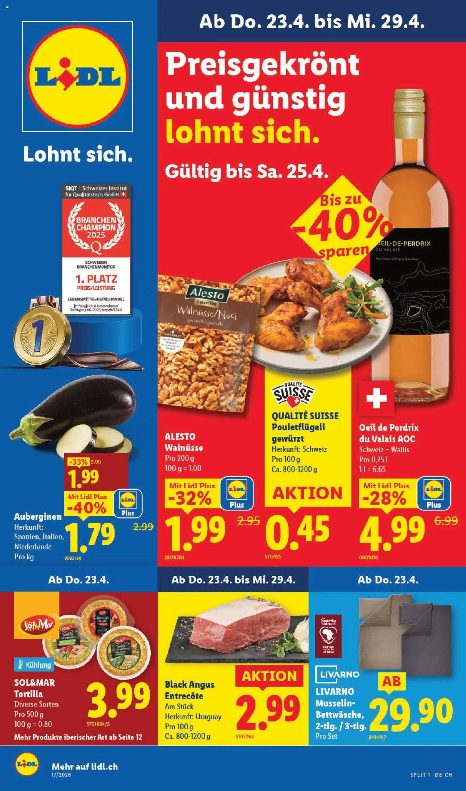Vorschau des Merkblatts Lidl aktionen vom Shop Lidl gültig von 23.04.2026 bis 29.04.2026