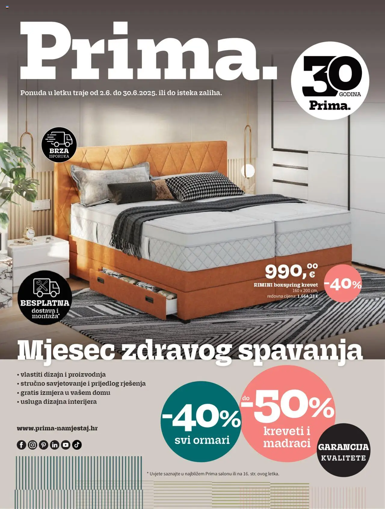 Prima aktualni Katalog vrijedi od 02.06.2025 - tjedna akcija broj stranice 1 - Krevet, Ormari