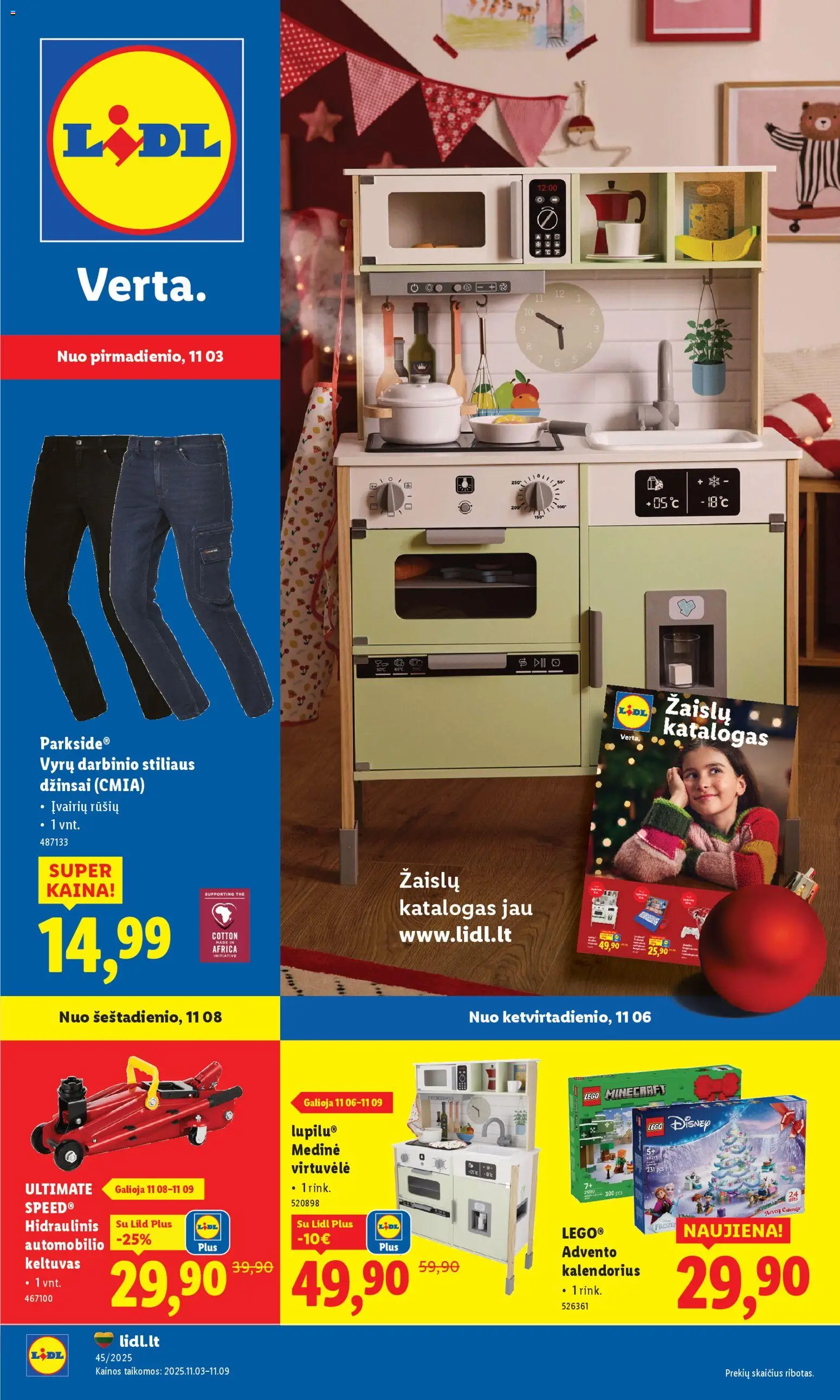 LIDL parduotuvės leidinio Black Friday galiojančio nuo 2025.11.03 peržiūra
