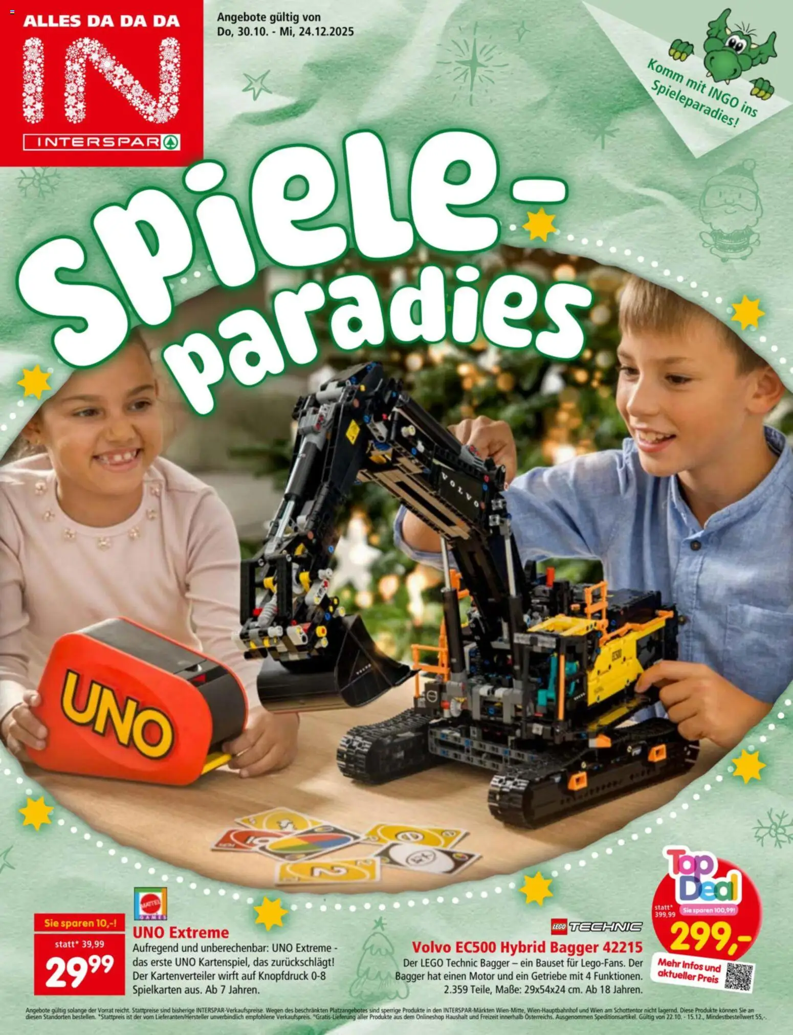  INTERSPAR Flugblatt 30.10.2025 - Angebote "Spiele - Paradies" - Seite 1