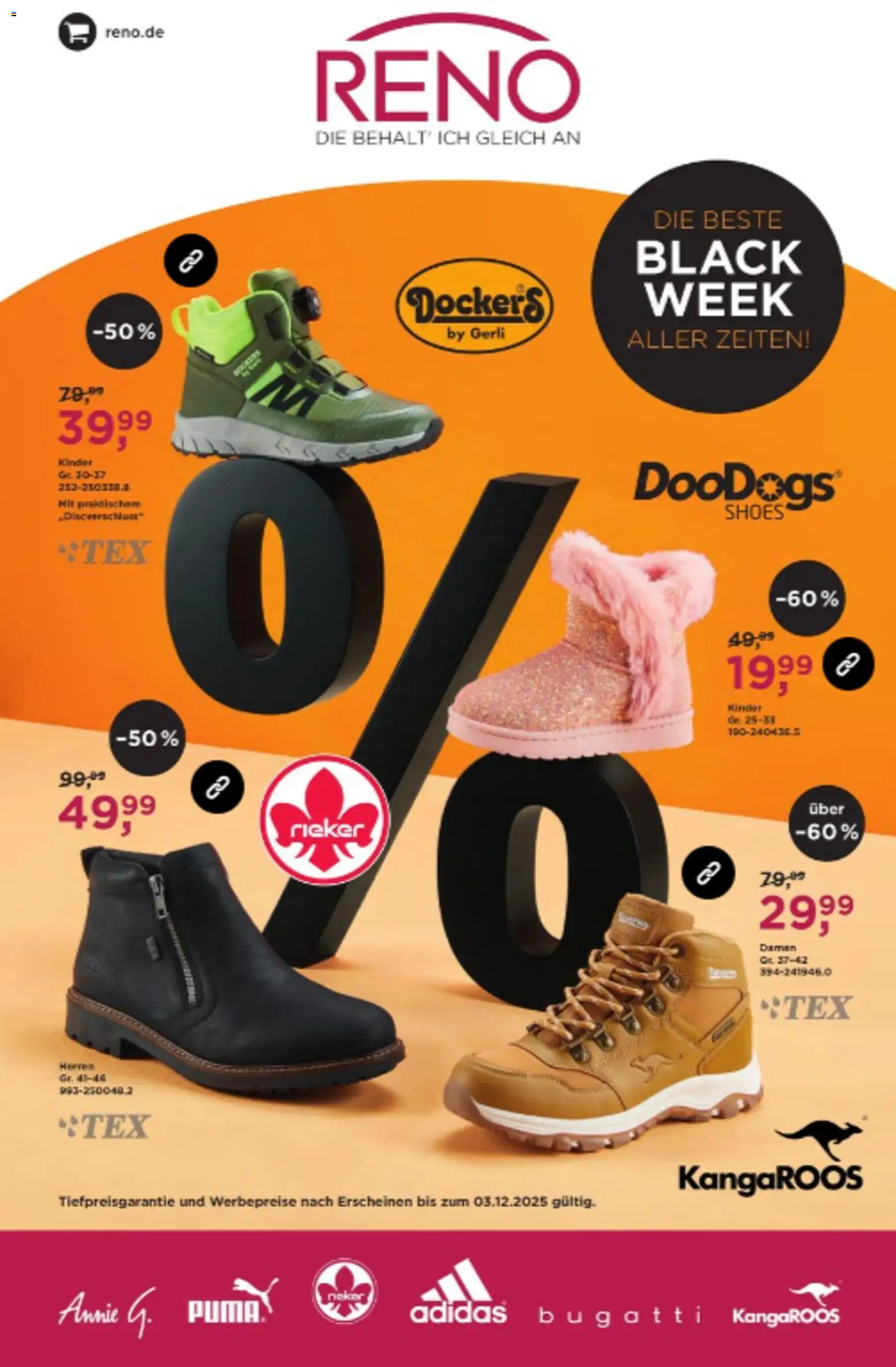 Vorschau von dem Prospekt des Geschäftes Reno, gültig ab dem 22.11.2025