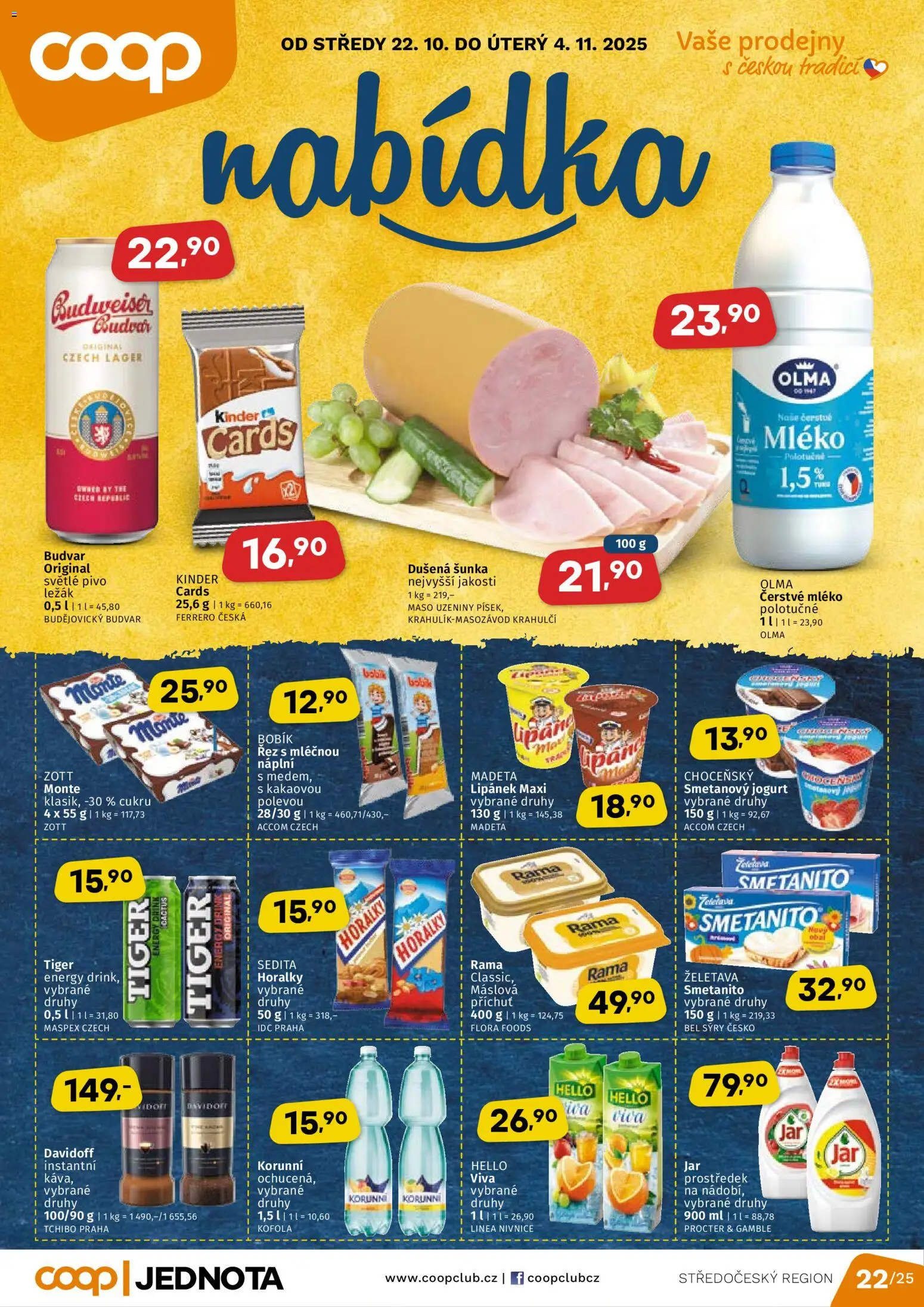 COOP Leták - Středočeský region (22.10.2025) - Jednota leták