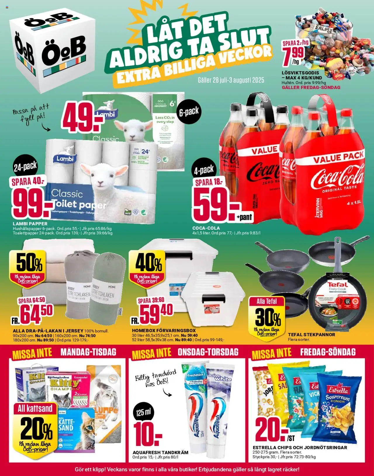 Aktuella reklamblad ÖoB är giltig 28/07 2025 > Veckans Erbjudanden gäller från 28/07/2025 till 03/08/2025 sidnummer 1