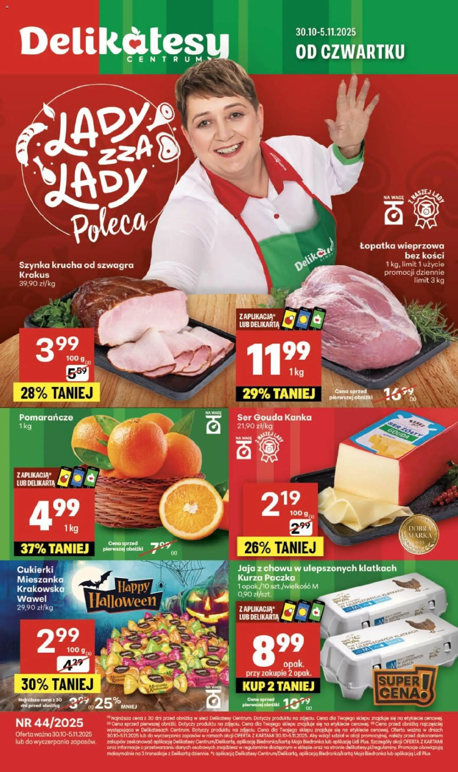 Delikatesy Centrum gazetka 30.10.2025 - Nowa gazetka promocyjna - Numer strony 1