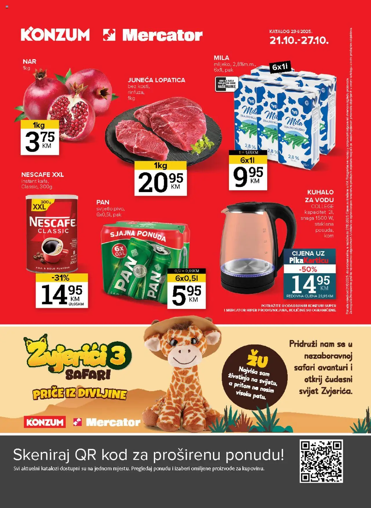 Pregled letka Katalog trgovine Mercator vrijedi od 2025.10.21