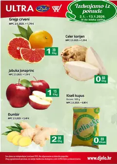 Pregled letka Trajanje akcije trgovine Djelo vrijedi od 02.01.2026