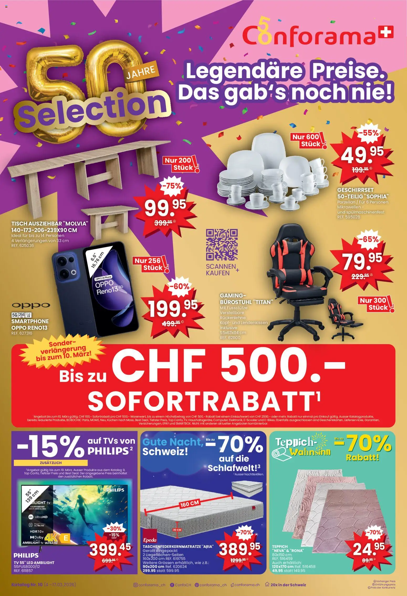 Vorschau des Merkblatts Conforama aktionen Selection vom Shop Conforama gültig von 04.03.2026 bis 17.03.2026