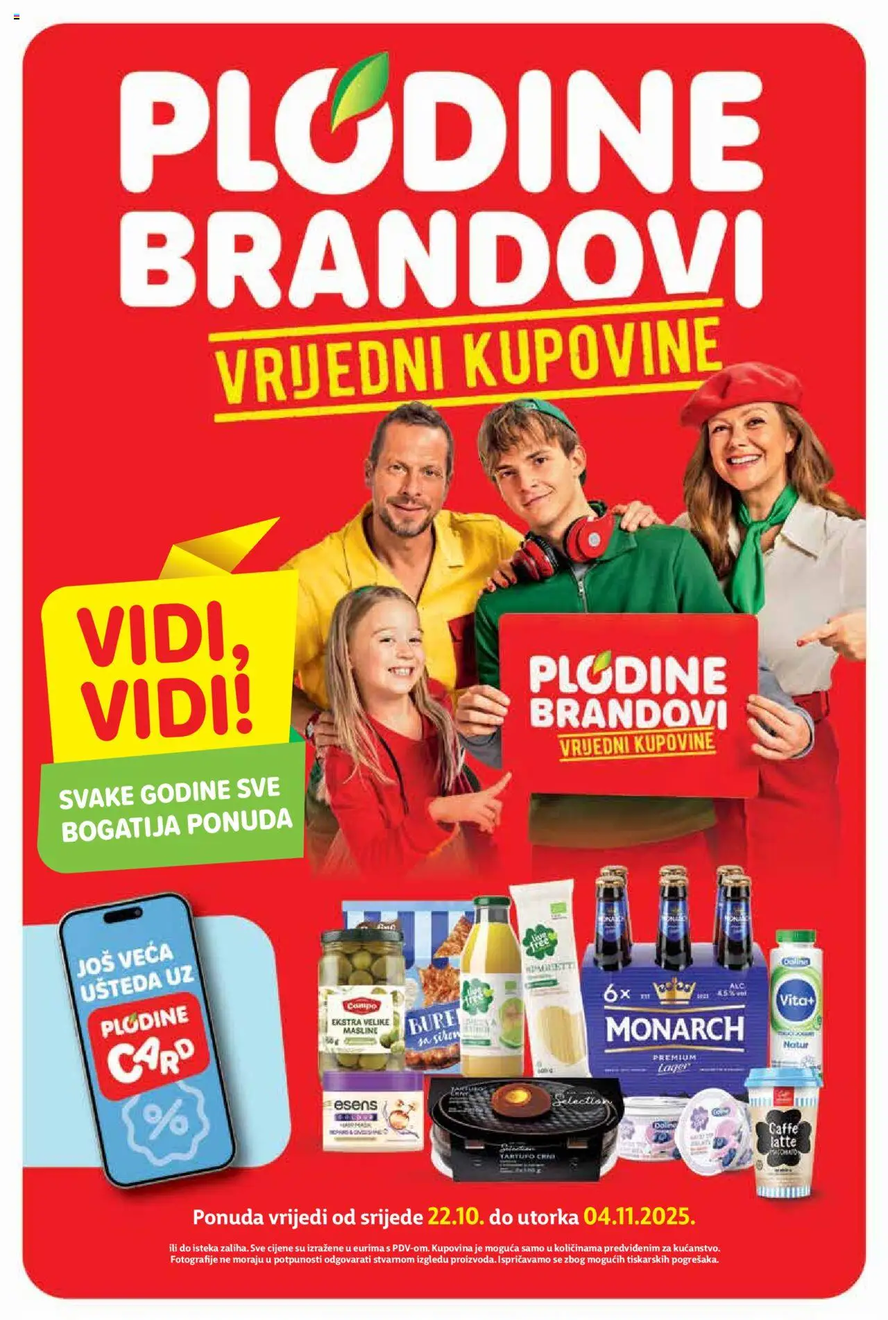 Plodine aktualni Brandovi vrijedi od 22.10.2025 - tjedna akcija broj stranice 1