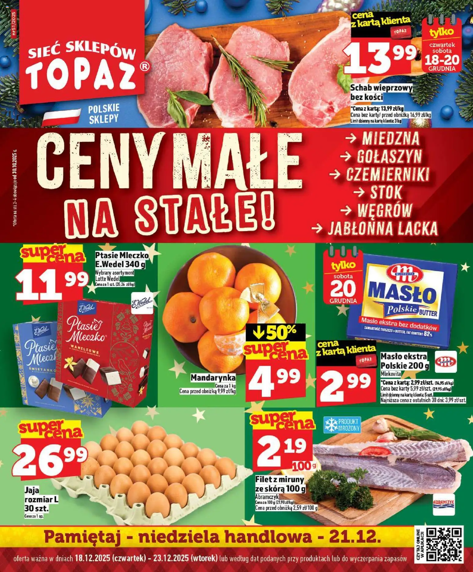 Pogląd gazetki "Ceny małe na stałe" ze sklepu Topaz ważnej od 18.12.2025