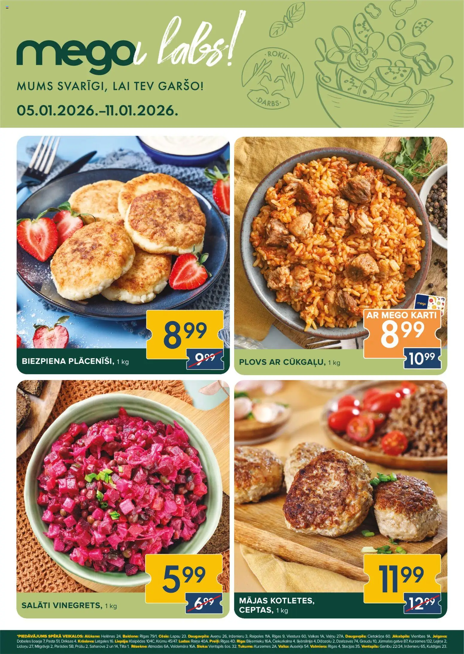 Skatīt Mego akciju bukletu, derīgs no 2026.01.05