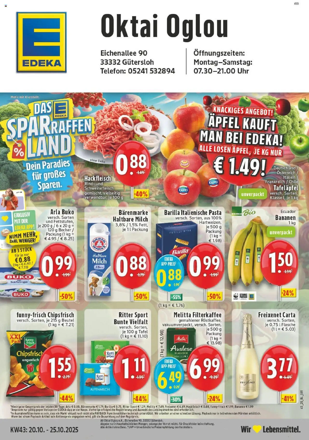 EDEKA Prospekt ab 19.10.2025 - Prospekt Gütersloh Online