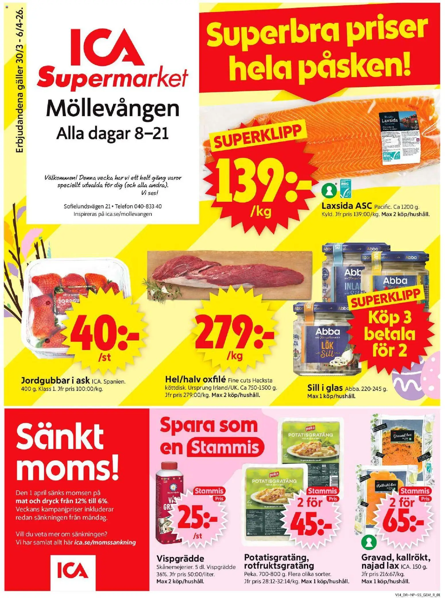 Förhandsgranska reklamblad Malmö från butik ICA Supermarket gäller från 30/03/2026