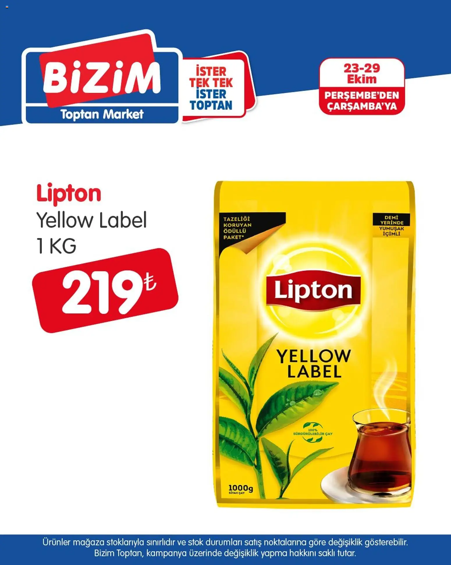 Bizim Toptan Katalog (23 - 29 Ekim 2025) - Sayfa numarası 1