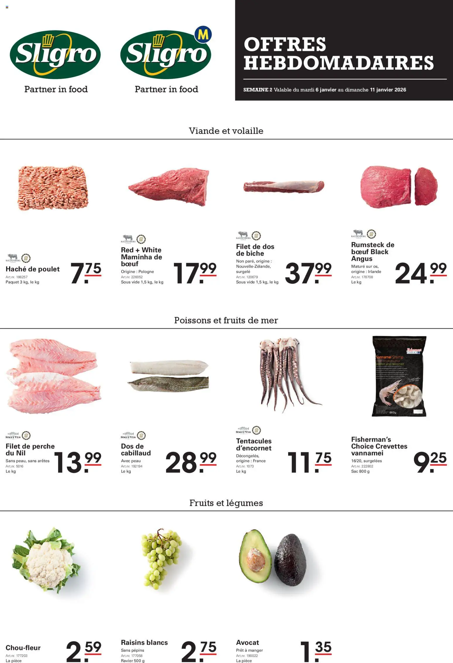 Voorbeeld van Publicité van winkel Sligro geldig vanaf 06/01/2026 - La, Filet