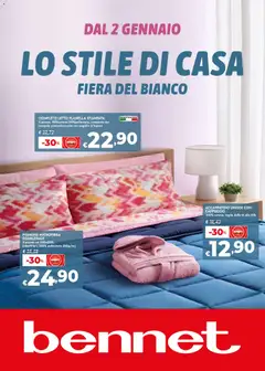 Anteprima dell'opuscolo Volantino Fiera del bianco dal negozio bennet valido da 02/01/2026