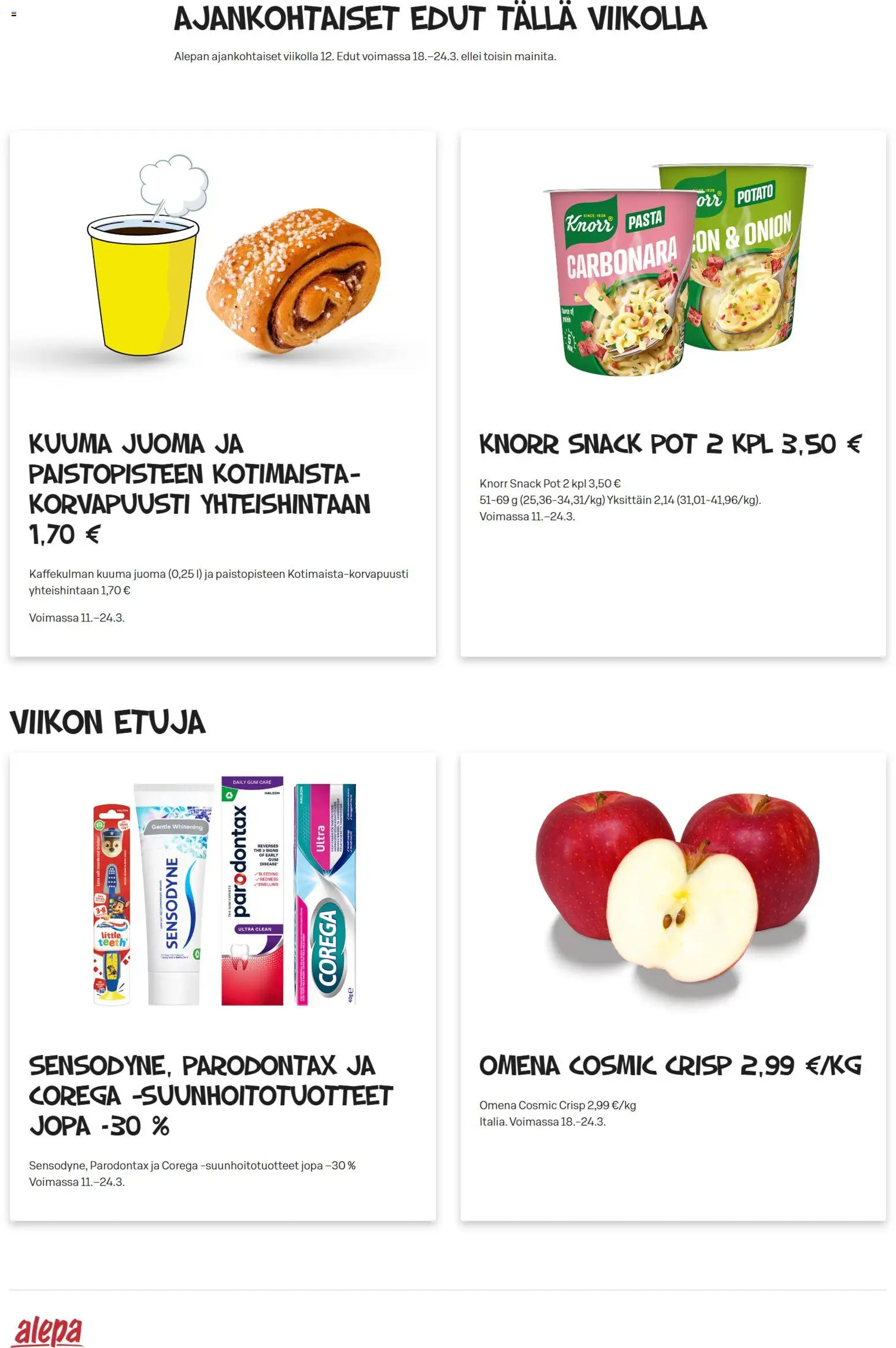 Kaupan Alepa Alepa tarjoukset esikatselu, voimassa 18/03/2026