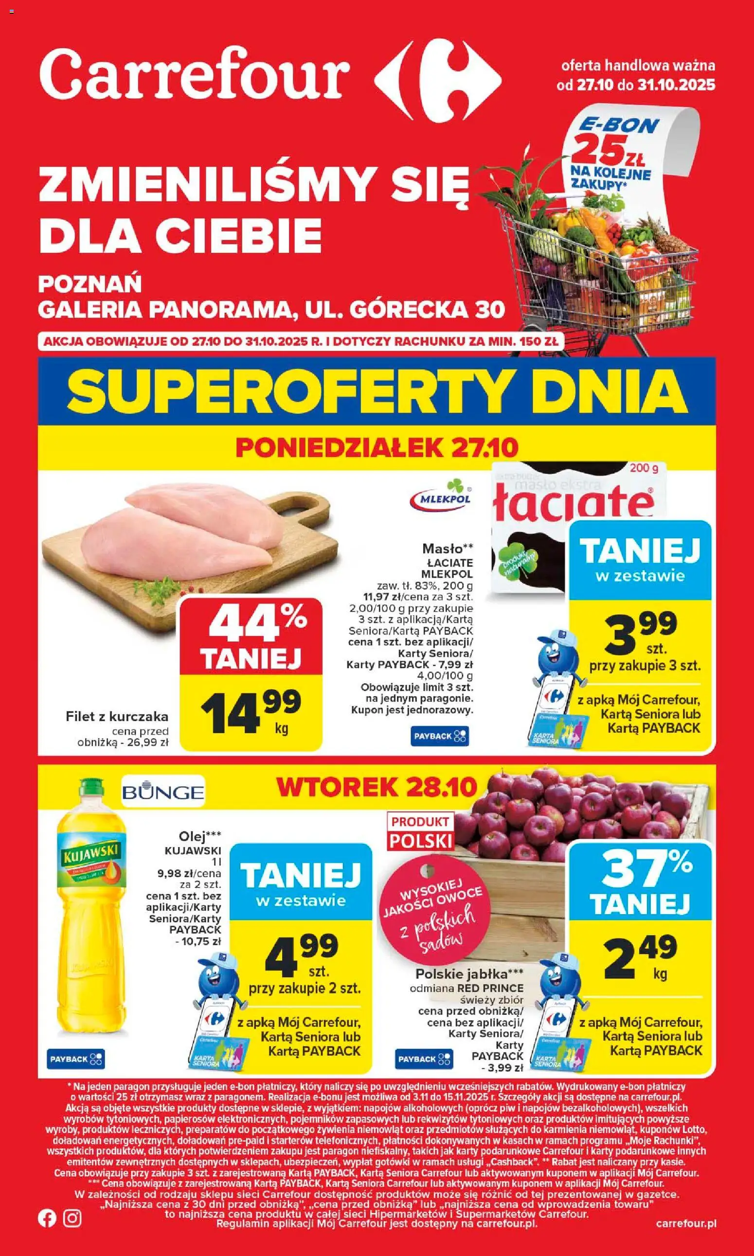 Carrefour Poznań Zmieniliśmy się dla Ciebie od 27.10.2025 - Nowa Gazetka - Numer strony 1