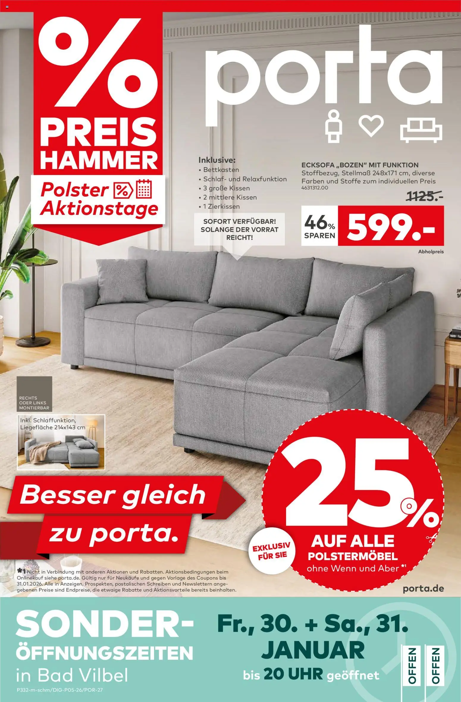 Vorschau von dem Prospekt des Geschäftes Porta!, gültig ab dem 25.01.2026