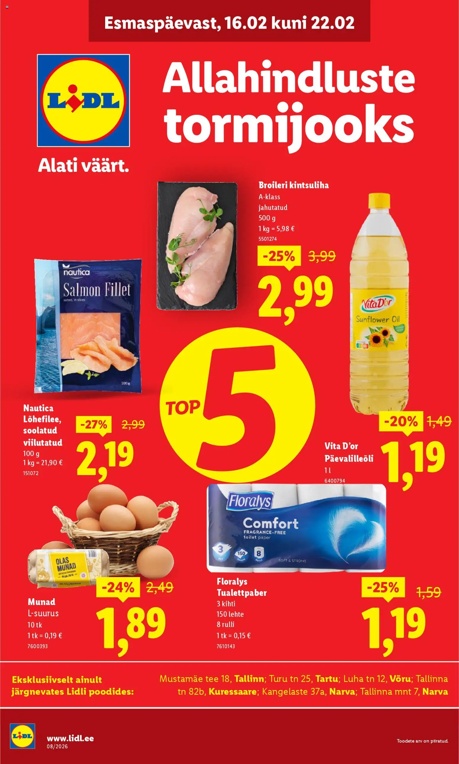 Lidl kliendilehe eelvaade alates 16.02.2026
