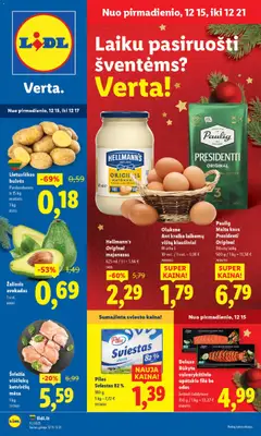 LIDL parduotuvės leidinio Leidinys galiojančio nuo 2025.12.15 peržiūra