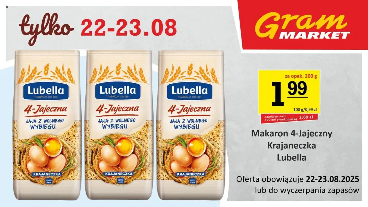 Gram Market Niesłychanie Niskie Ceny od 22.08.2025 - Nowa Gazetka - Numer strony 1