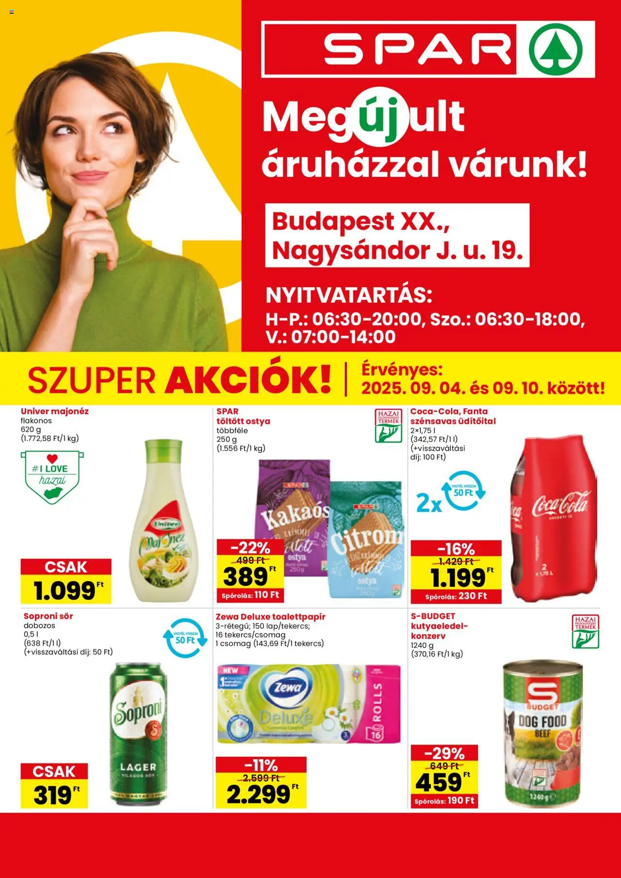 Spar aktuális szórólap, érvényes 2025.09.04.-től - 1 oldal