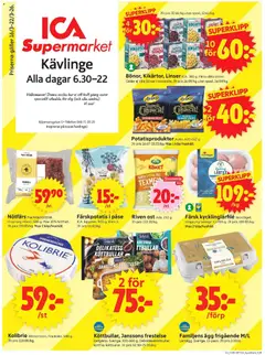 Förhandsgranska reklamblad Kävlinge från butik ICA Supermarket gäller från 16/03/2026