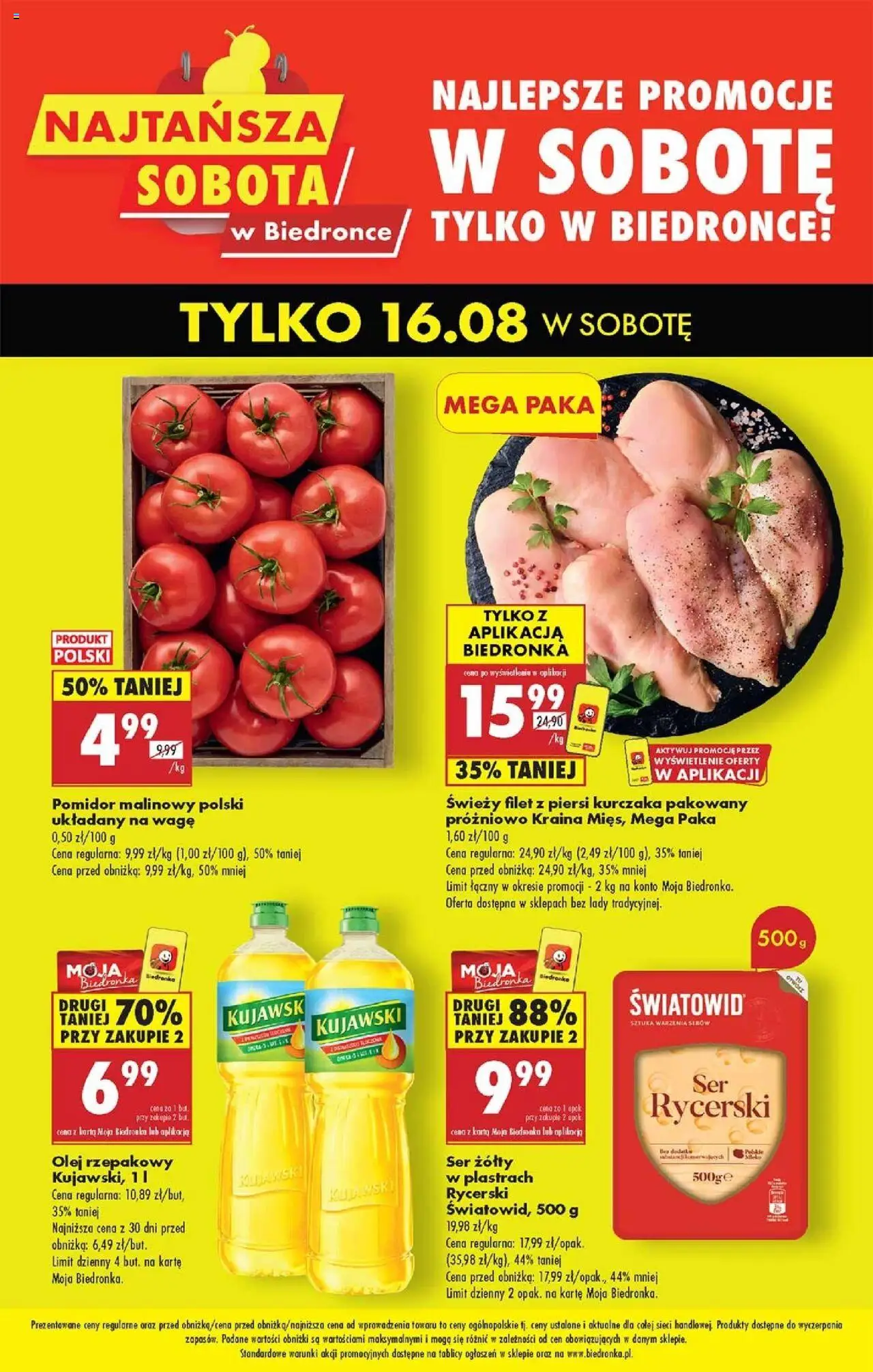 Biedronka gazetka promocyjna 16.08.2025 - "Najtańsza sobota" - Numer strony 1
