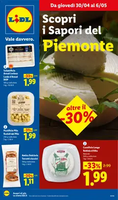 Anteprima dell'opuscolo Lidl volantino Piemonte dal negozio Lidl valido da 30/04/2026