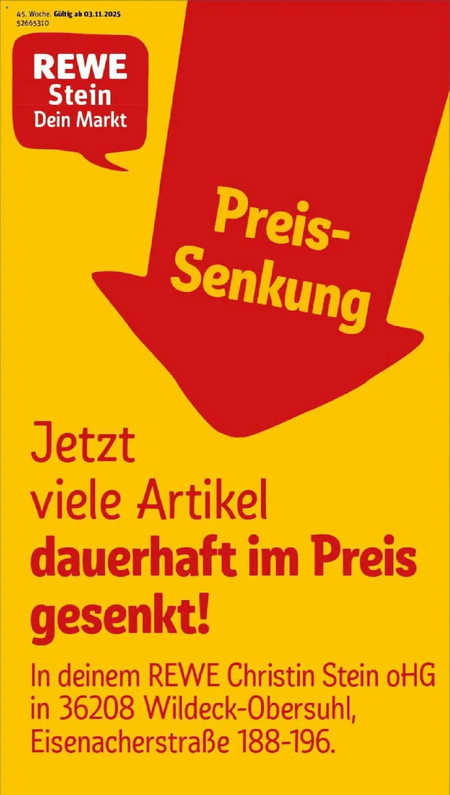 Vorschau von dem Prospekt des Geschäftes Rewe, gültig ab dem 02.11.2025