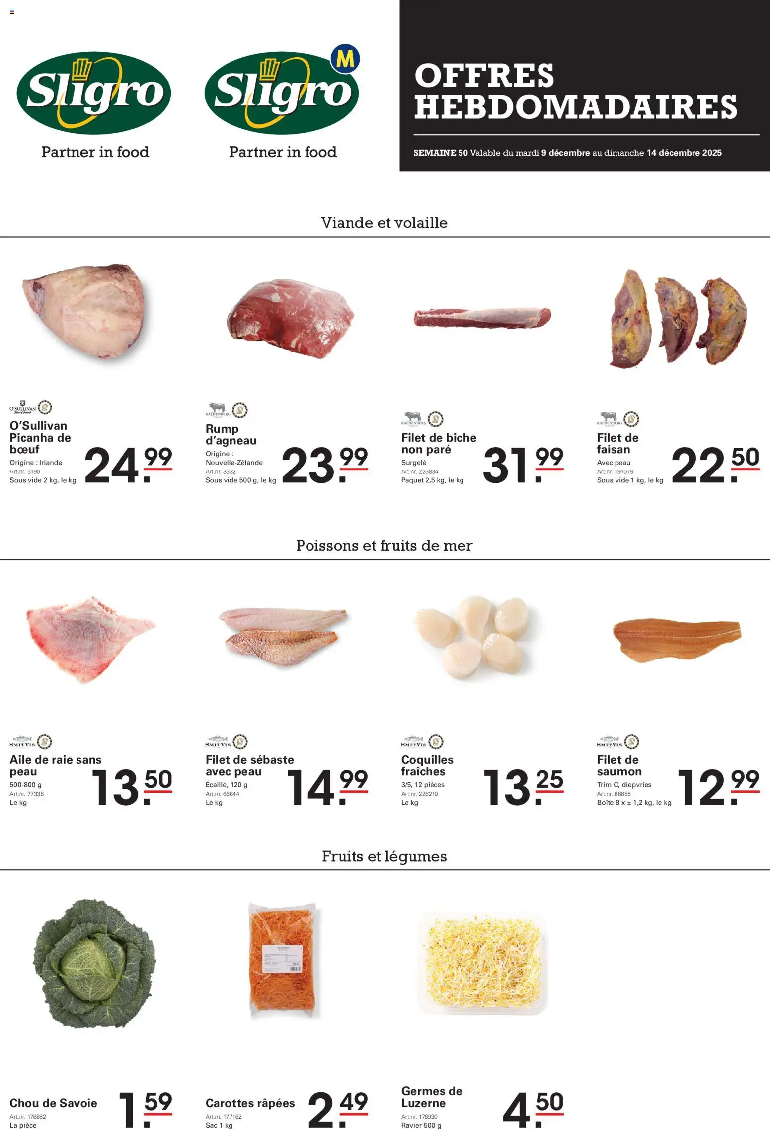 Voorbeeld van Publicité van winkel Sligro geldig vanaf 09/12/2025