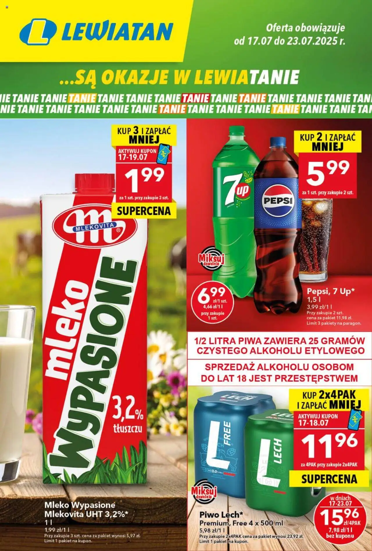 Lewiatan gazetka od 17.07.2025 - Promocje "Gazetka" - Numer strony 1