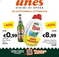 Anteprima dell'opuscolo Attuale volantino dal negozio Unes valido da 24/09/2025