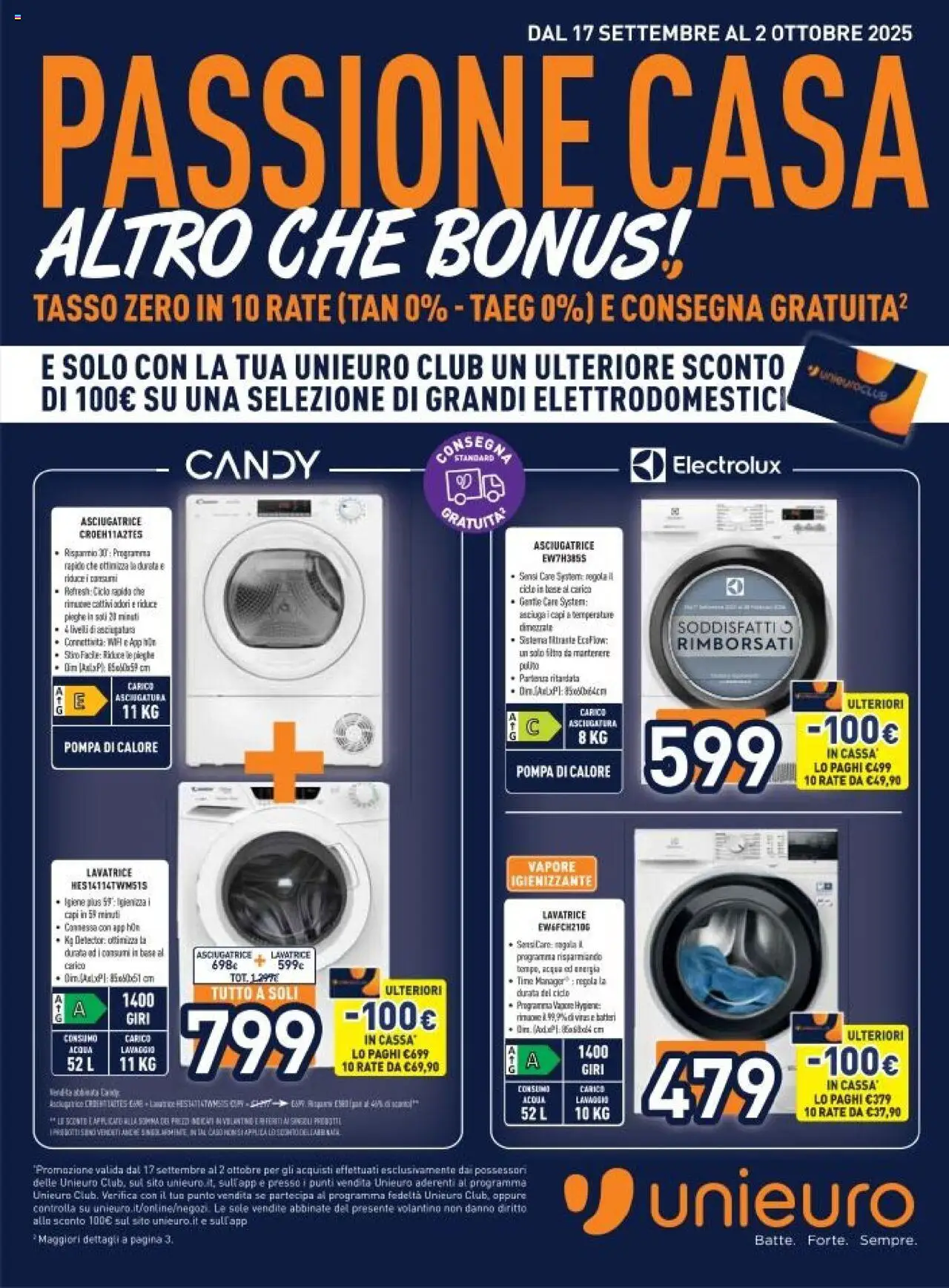 Volantino Unieuro valido da 17/09/2025 numero di pagina 1